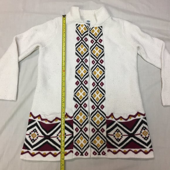 Old Navy Womens Cardigan Open Geometric Aztec Multicolored Size Small - Picture 8 of 9